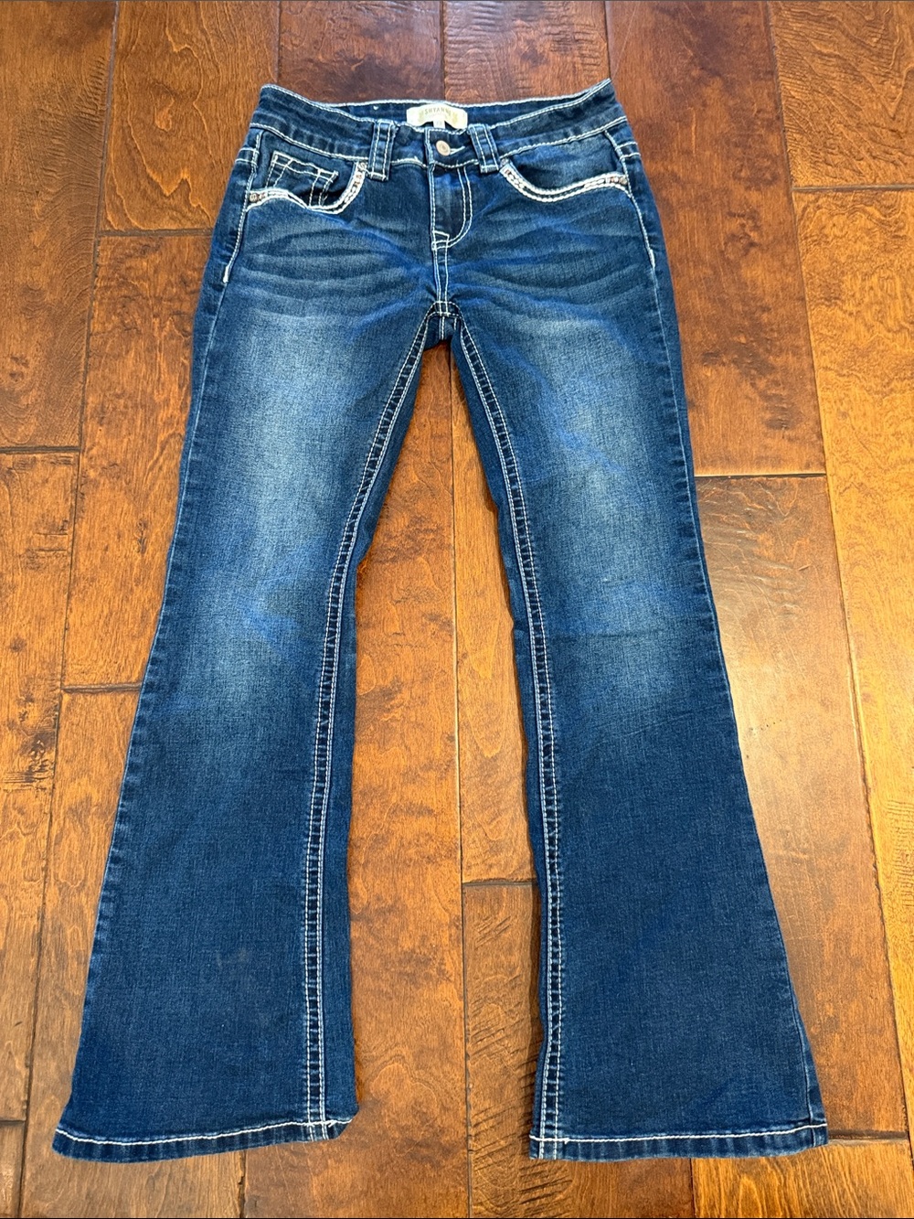 Shyanne Girls Dark Blue Flare Western Jeans